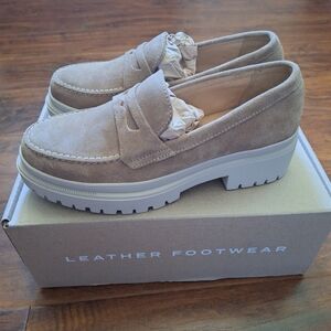 Leather Platform Chunky Loafers